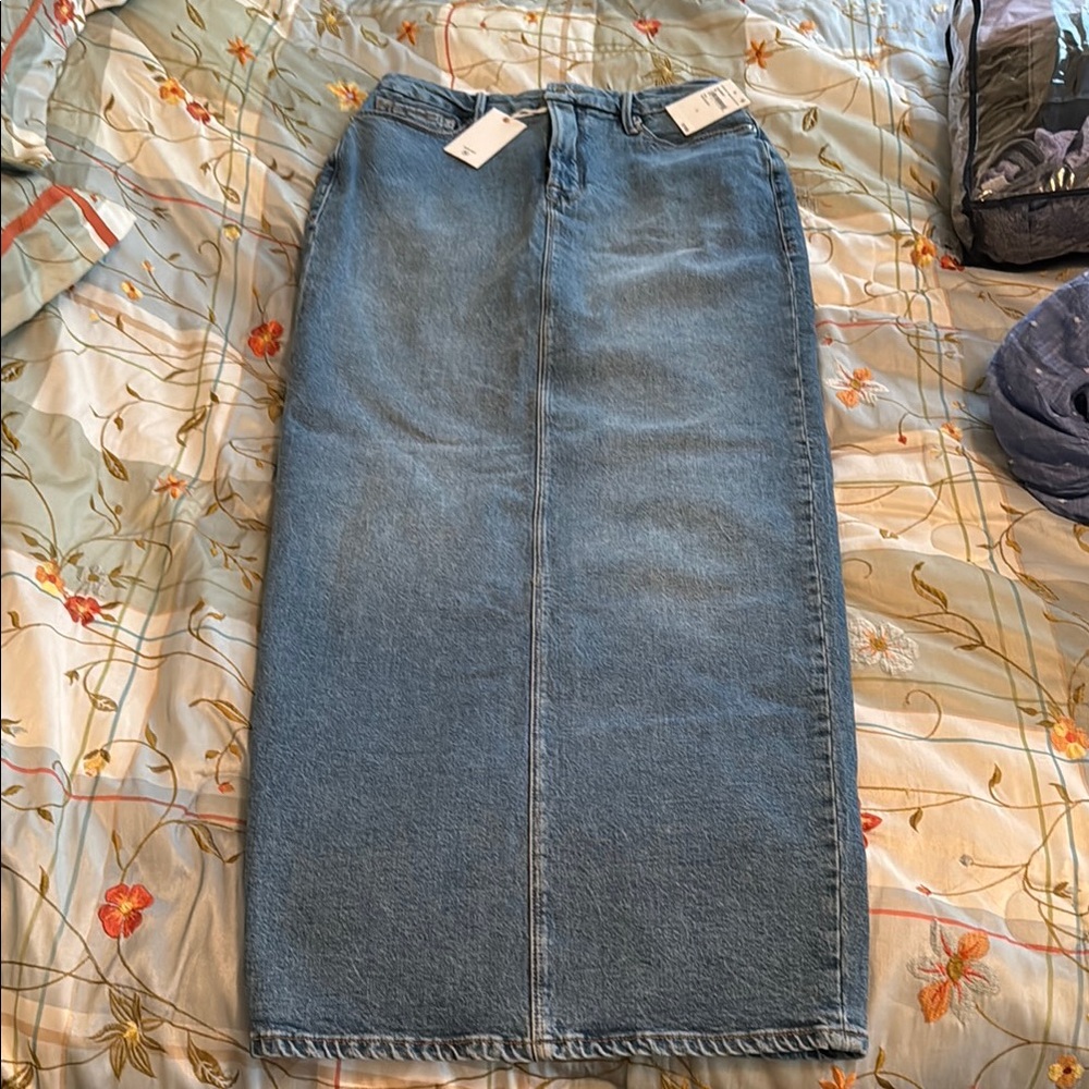 Good American Maxi Denim Skirt